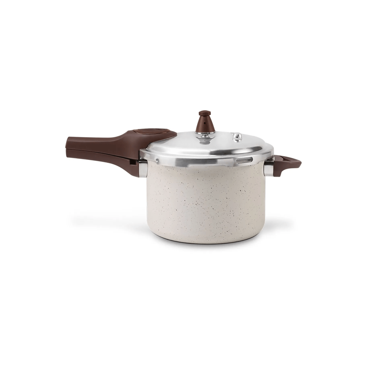Panela de Pressão Indução Brinox Antiaderente Ceramic Life Pressure 4,2L Vanilla